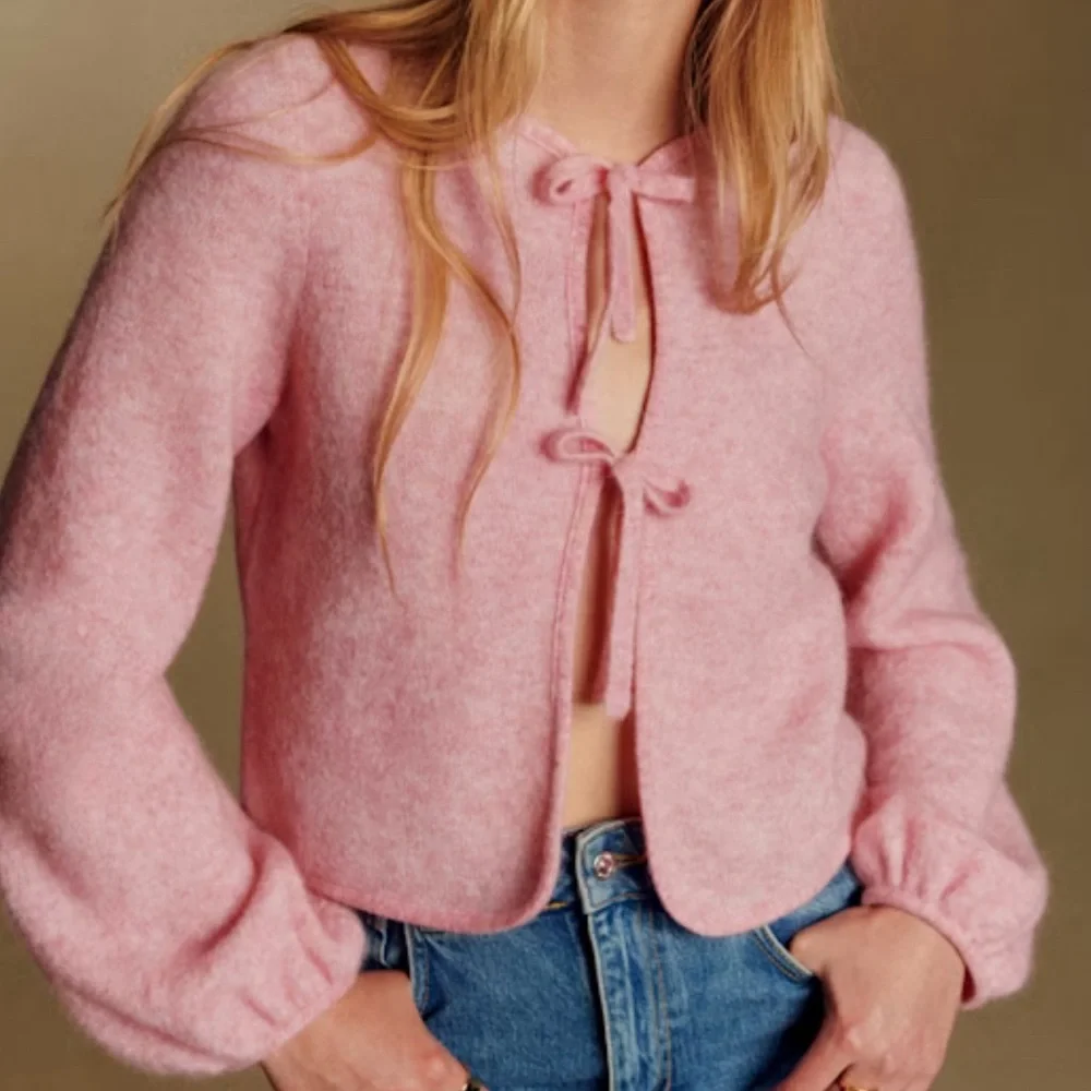 NWOT! Sézane Marie Cardigan in Candy Pink - Picture 2 of 5